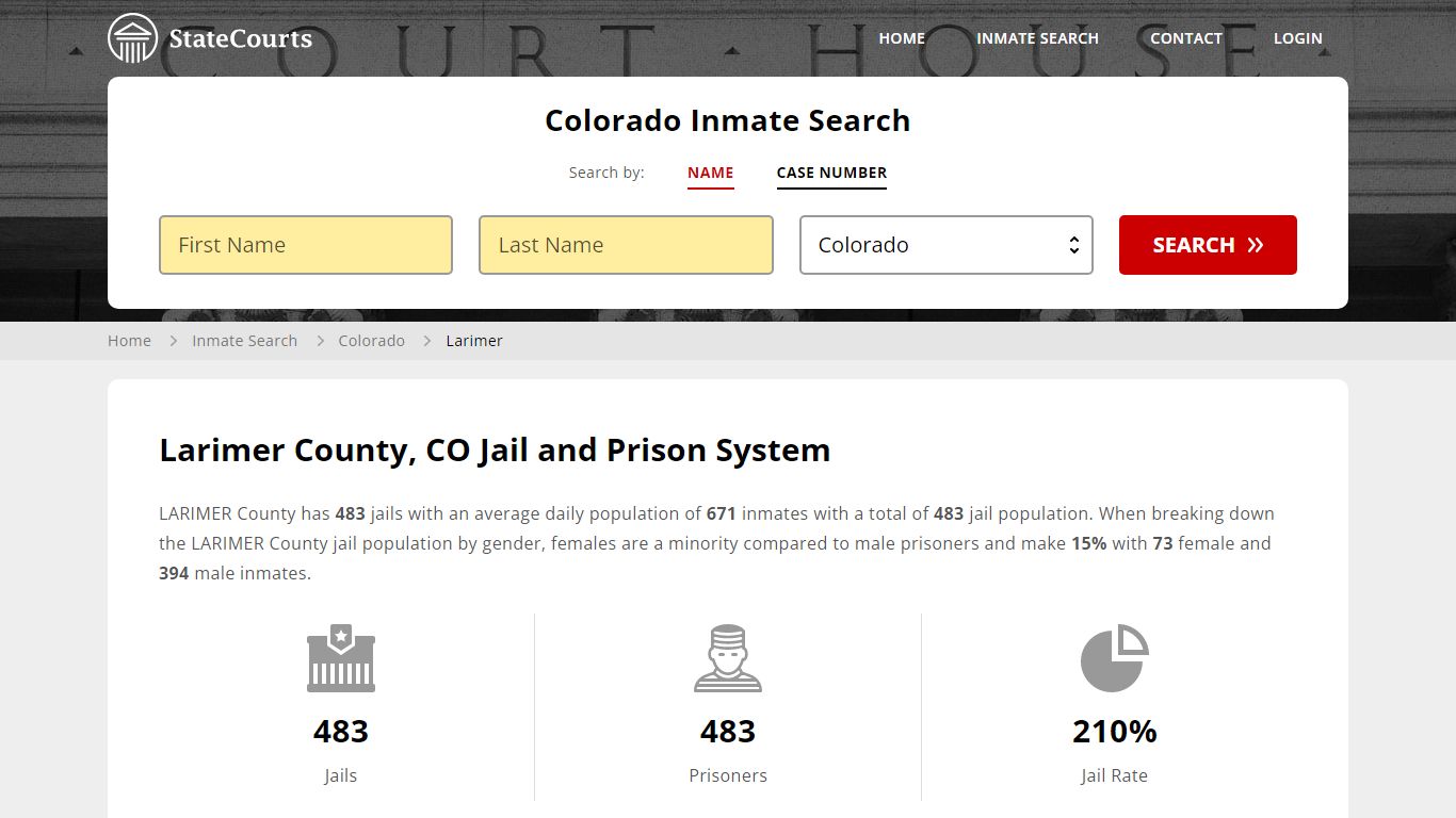 Larimer County, CO Inmate Search - StateCourts