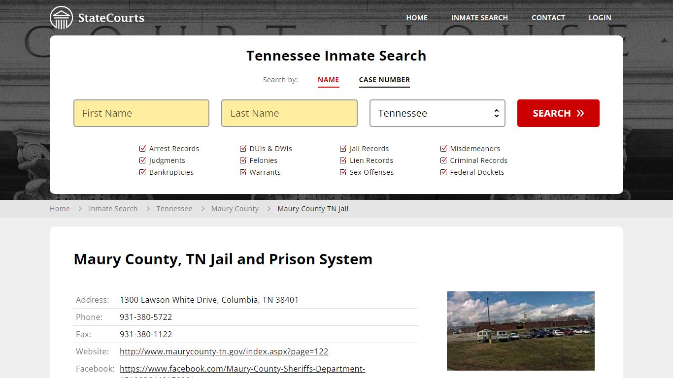 Maury County, TN Jail and Prison System - State Courts